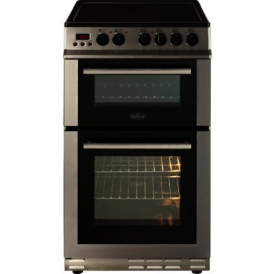 Belling FS50EDOPC 50cm Double Oven Electric Ceramic Cooker in Stainless Steel